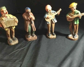 Vintage 1940s Syroco Wood Band Players