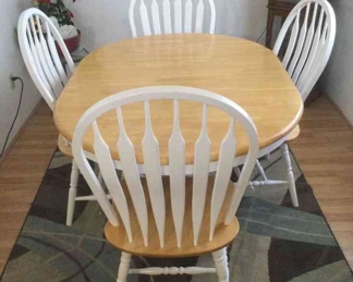 White Table With Four Chairs