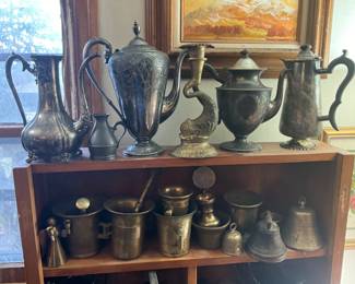 Vintage brass mortar and pestle
