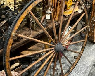 Old wagon converted into a lamp