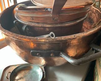 Huge copper cauldron