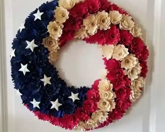 Perfect wreath for the 4th and all Patriotic Holidays :-)