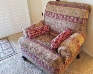 Elephant & Tiger print Arm Chair. Very comfortable and attractive.
