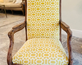 Contemporary Walnut Ladip Chair H40xW26 seat depth 17"