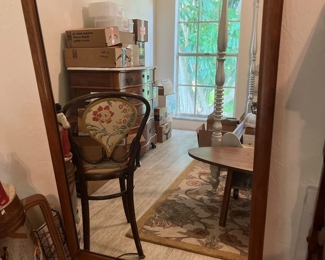 Mid-century walnut dresser mirror H43xW29