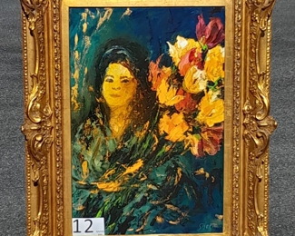 "Margherita With Flowers" / Year Unknown / 31Wx41H / $1,000