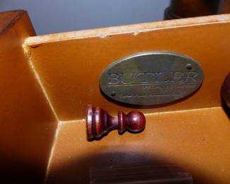 Game table with pair of chairs