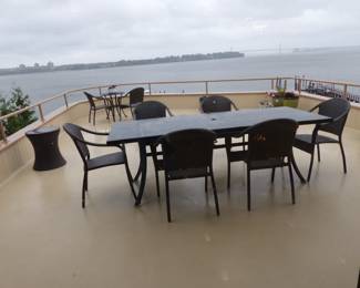 Outdoor tables and chairs