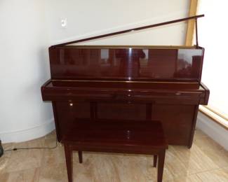 Mint Yamaha upright piano and bench