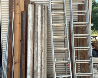 Vintage  Architectural  Wood Posts - Extension Ladders