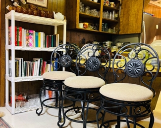 Bar Stools  -  Cook Books - Amber Water/Tea, Juice Glasses