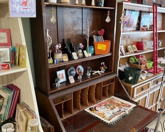 Antique tall secretary desk - WONDERFUL!
