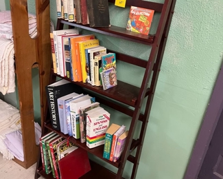 Slanted bookshelf display