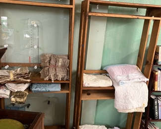 Tall wooden displays