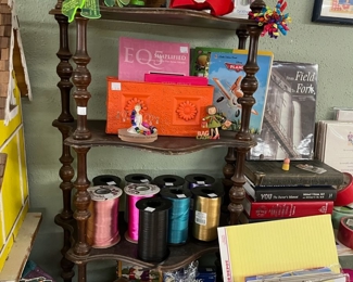 Vintage wooden "whatnot" shelf