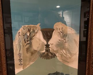 Artist proof by Dali- Ace of Cups/The Chalice of Love