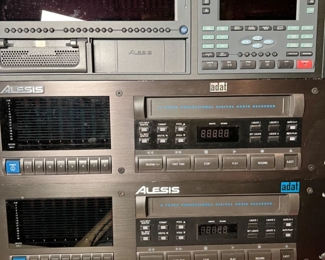 3 Alesis ADAT Recorders in Rack - HD24XR