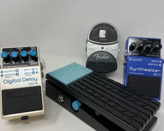 Guitar Pedals - Boss Synth, Delay & Volume - Fender Tuner