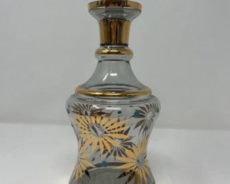 Bohemian Mid Century Genie Glass Decanter