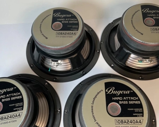 Four 10” Bugera Hard Attack Bass Speakers