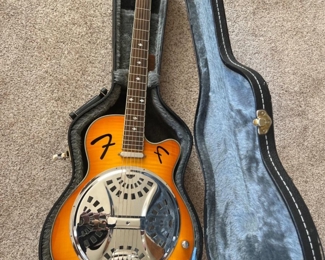 Fender Dobro Cutaway Resonator Guitar in Hard Case