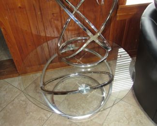 Chrome & glass tables