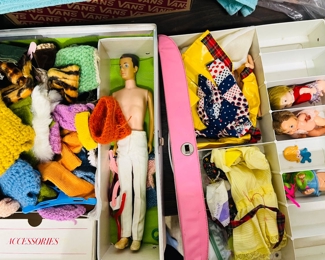 Doll cases with stuff, $15 each 