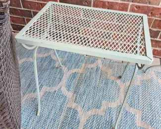 Wrought iron side table 19 x 18 x 13