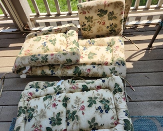 Patio cushions from Ultra Modern (chaise, 2 chairs & 2 pads)