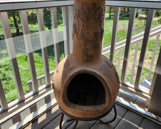 Chiminea with stand 39" tall