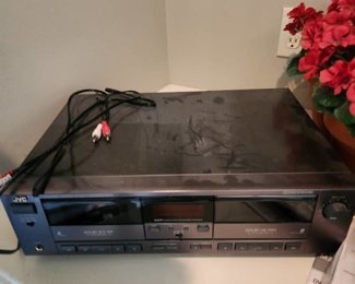 JVC dual cassette deck player no remote