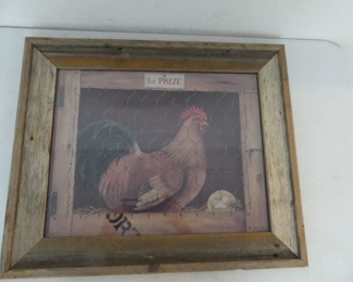 Rustic/Farmhouse Framed 1st Place Rooster Print