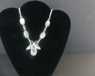 Agate Lobster Claw Clasp Necklace - 22"