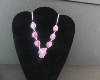 Solar Quartz S Hook Clasp Necklace in Stamped 925 Setting - 22"