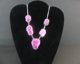 Solar Quartz Lobster Claw Clasp Necklace - 22"