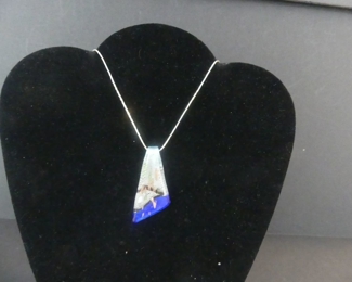 Art Glass Pendant on 18" Chain