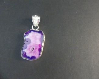Solar Quartz Pendant in Stamped 925 Setting