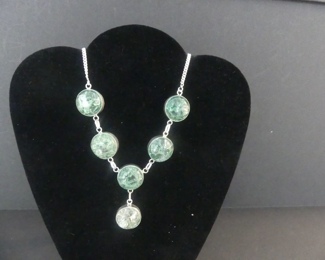 Crackled Quartz S Hook Clasp Necklace - 22"