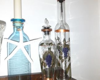 Oil & Vinegar Decanter plus Bottle Candle Holder