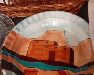 AZ inspired Pie Plate & Bread Basket