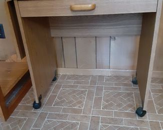 Drop Leaf (one side) Table on Casters with Storage Drawer
