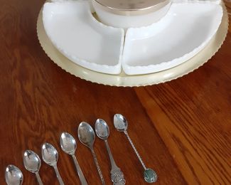 Small Spoons. Vtg Lazy Susan