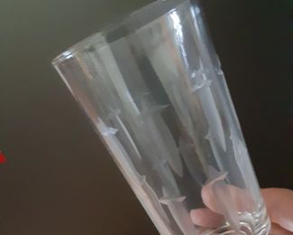 Vtg Etched Glasses