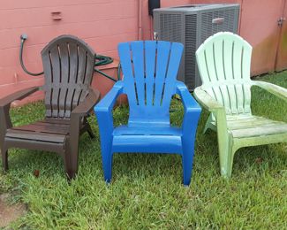 Adirondack Chairs, the green one needs repainted