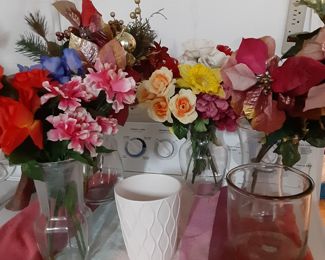 Silk Flowers & Vases