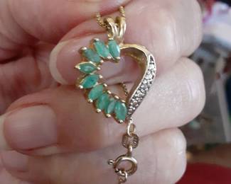 Sterling with Emerald or Lab Created Emeralds