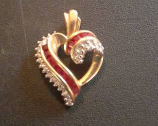 10Kt with Rubies or Lab Created Rubies