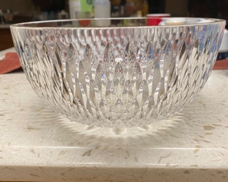 Heavy cut crystal bowl