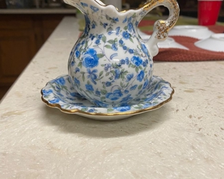 Vintage Royal Chinz Small Creamer and Saucer Japan