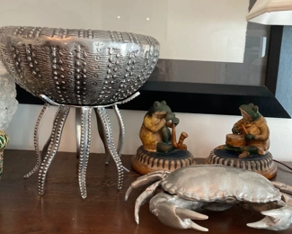 Very interesting pewter sea creatures